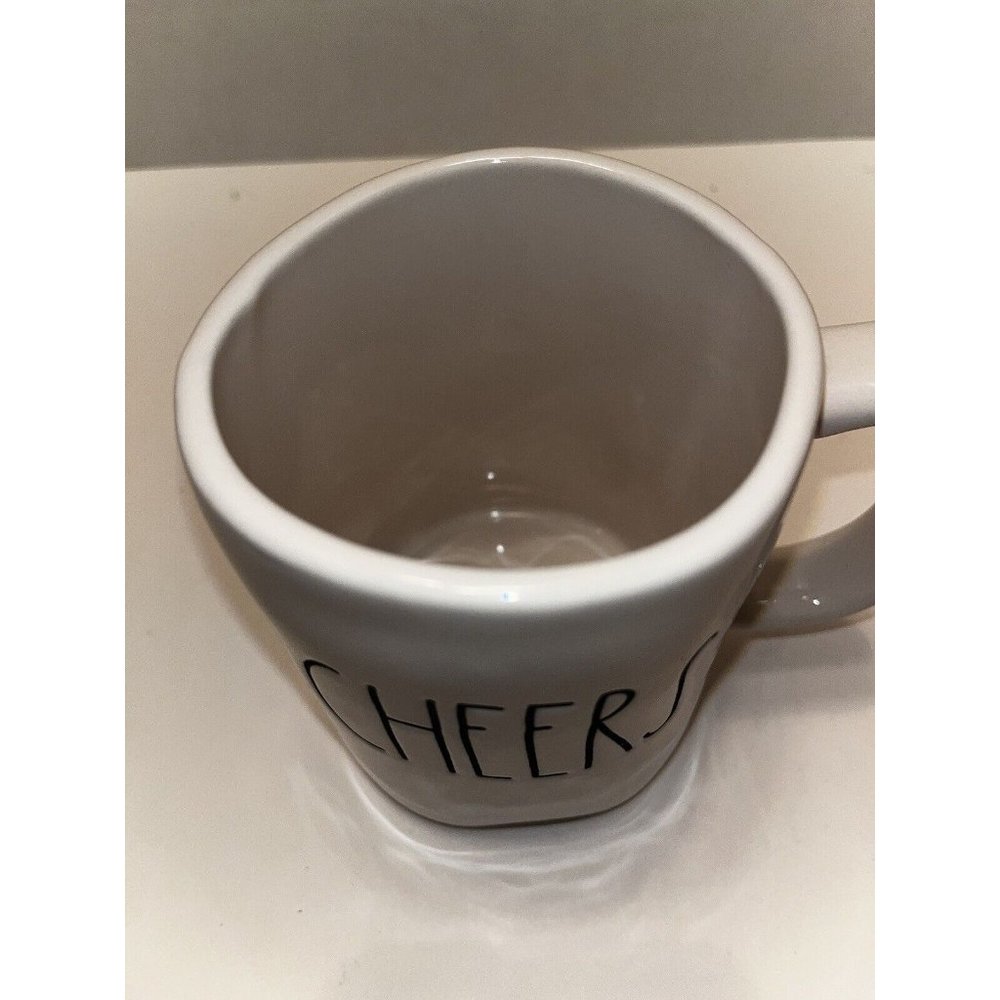 Rae Dunn Cheers Large Ivory Ceramic Mug Coffee Cup Gift - Picture 2 of 6
